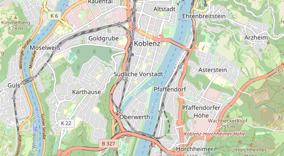 physical therapy on map