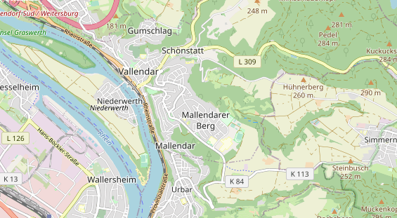 physical therapy on map