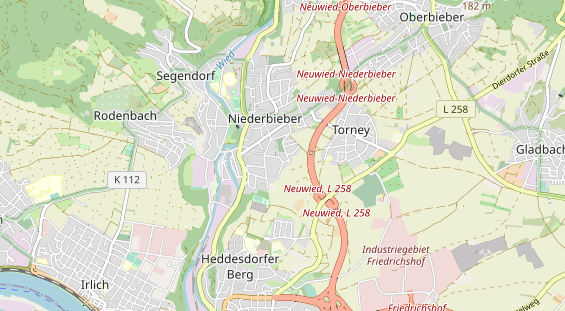 physical therapy on map