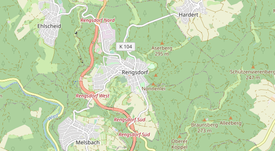 physical therapy on map