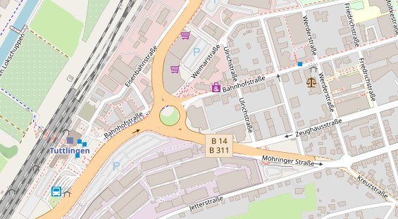 Physiotherapie auf Satellitenbild