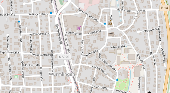 Physiotherapie auf Satellitenbild