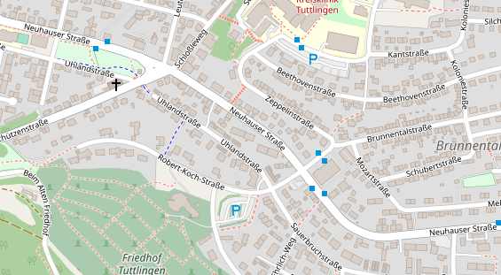 Physiotherapie auf Satellitenbild