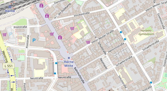 Physiotherapie auf Satellitenbild