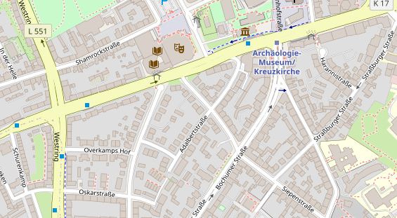 Physiotherapie auf Satellitenbild