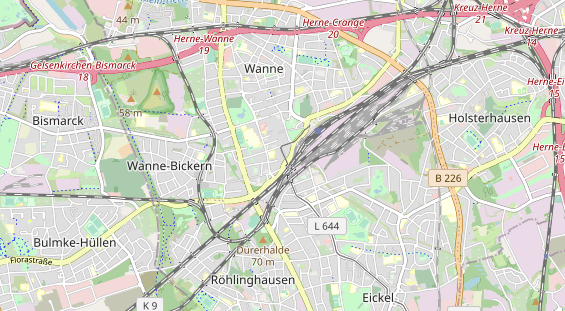 physical therapy on map