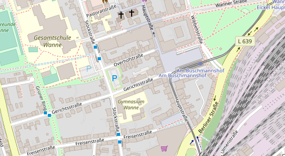 Physiotherapie auf Satellitenbild