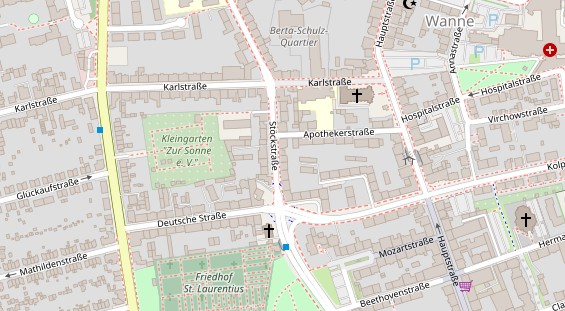 Physiotherapie auf Satellitenbild