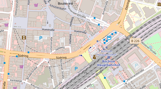 Physiotherapie auf Satellitenbild