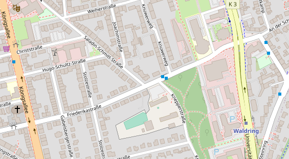 Physiotherapie auf Satellitenbild