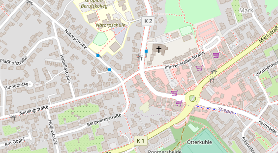 Physiotherapie auf Satellitenbild