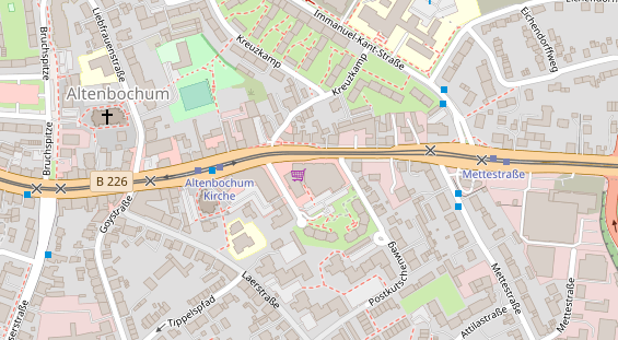 Physiotherapie auf Satellitenbild