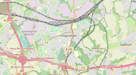 physical therapy on map