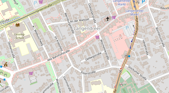 Physiotherapie auf Satellitenbild