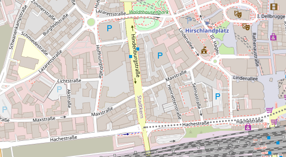 Physiotherapie auf Satellitenbild