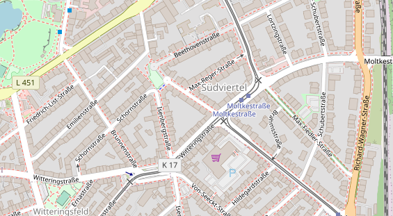 Physiotherapie auf Satellitenbild