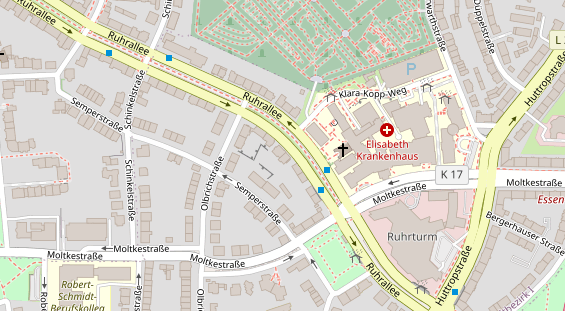 Physiotherapie auf Satellitenbild