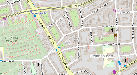 Physiotherapie auf Satellitenbild