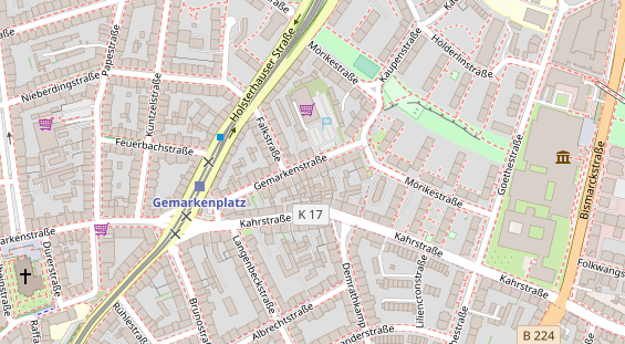 Physiotherapie auf Satellitenbild