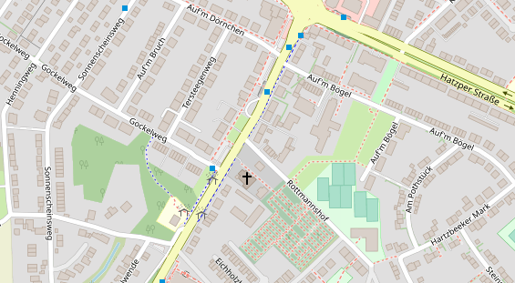 Physiotherapie auf Satellitenbild