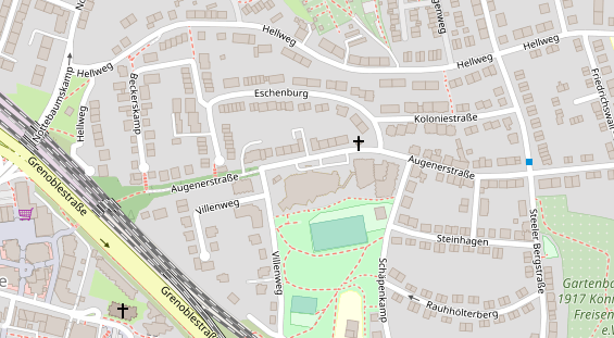 Physiotherapie auf Satellitenbild