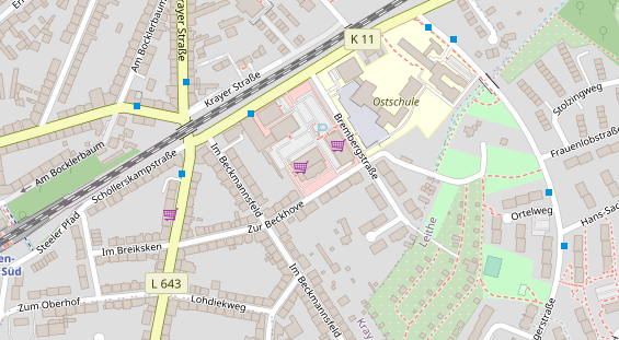 Physiotherapie auf Satellitenbild