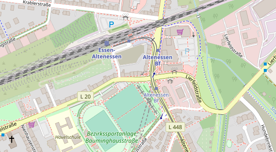 Physiotherapie auf Satellitenbild