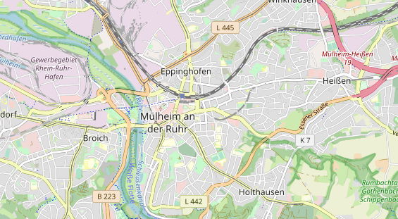 physical therapy on map