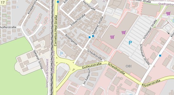 Physiotherapie auf Satellitenbild