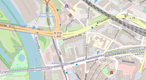 Physiotherapie auf Satellitenbild