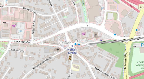 Physiotherapie auf Satellitenbild