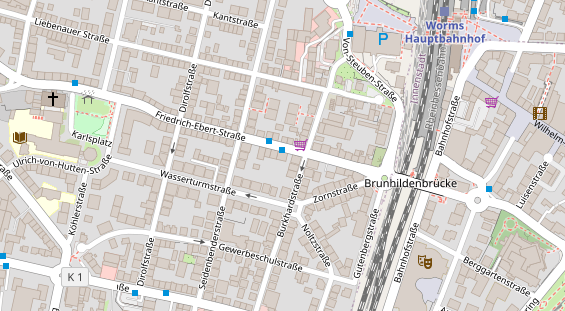Physiotherapie auf Satellitenbild