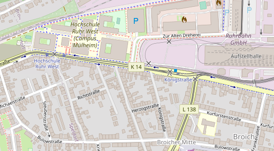 Physiotherapie auf Satellitenbild