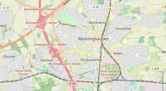 physical therapy on map