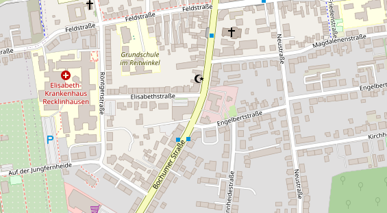 Physiotherapie auf Satellitenbild