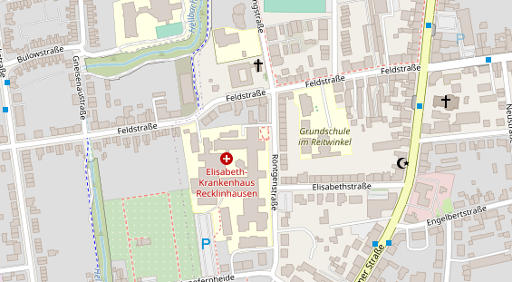 Physiotherapie auf Satellitenbild