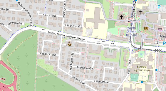 Physiotherapie auf Satellitenbild