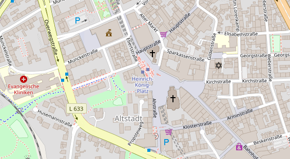 Physiotherapie auf Satellitenbild