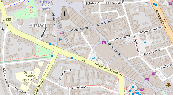 Physiotherapie auf Satellitenbild