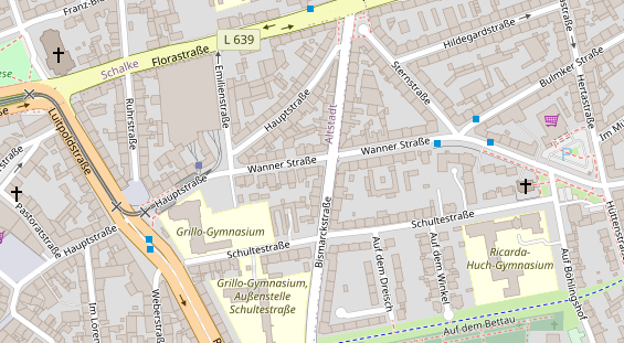 Physiotherapie auf Satellitenbild