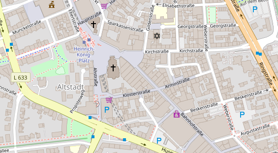 Physiotherapie auf Satellitenbild