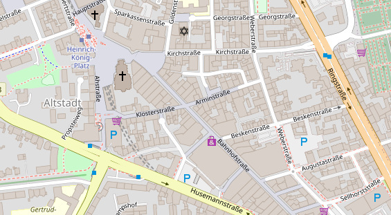 Physiotherapie auf Satellitenbild