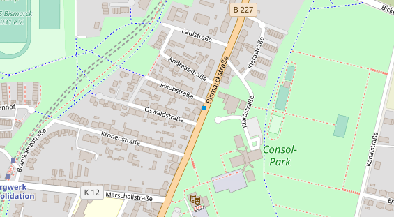 Physiotherapie auf Satellitenbild