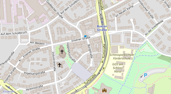 Physiotherapie auf Satellitenbild