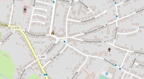 Physiotherapie auf Satellitenbild