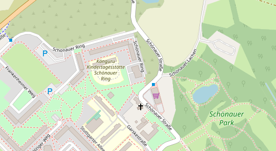 Physiotherapie auf Satellitenbild