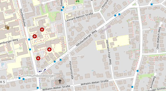 Physiotherapie auf Satellitenbild