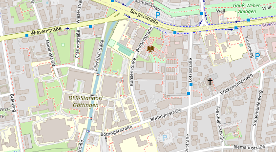 Physiotherapie auf Satellitenbild