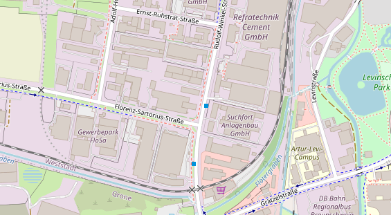 Physiotherapie auf Satellitenbild