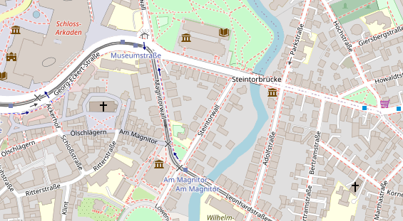 Physiotherapie auf Satellitenbild